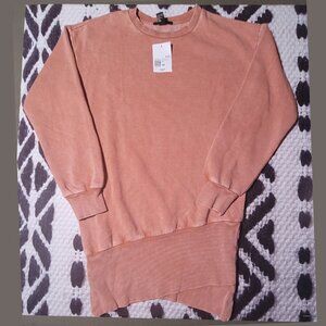 Forever 21 Orange Sweatshirt Dress NWT
